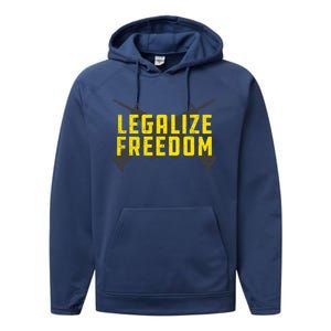 Legalize Freedom Libertarian Argift15 Gun Rights 2nd Adt Great Gift Performance Fleece Hoodie