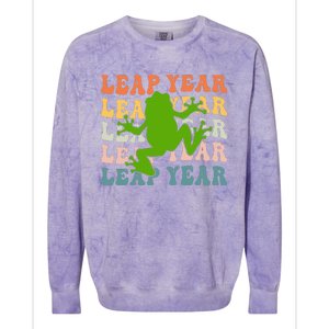 leap frog leap day 2024 Colorblast Crewneck Sweatshirt