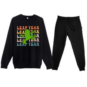 leap frog leap day 2024 Premium Crewneck Sweatsuit Set