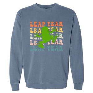 leap frog leap day 2024 Garment-Dyed Sweatshirt