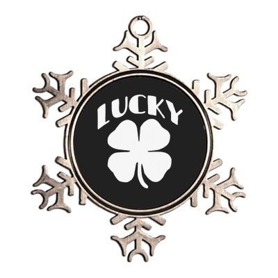 LUCKY Four Leaf Clover Saint Patrick's Day Special Edition Metallic Star Ornament