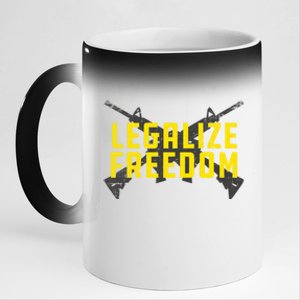 Legalize Freedom Libertarian Argift15 Gun Rights 2nd Adt Gift 11oz Black Color Changing Mug