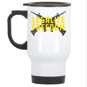 Legalize Freedom Libertarian Argift15 Gun Rights 2nd Adt Gift Stainless Steel Travel Mug