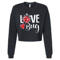 Ladybug Funny Love Bug Cropped Pullover Crew