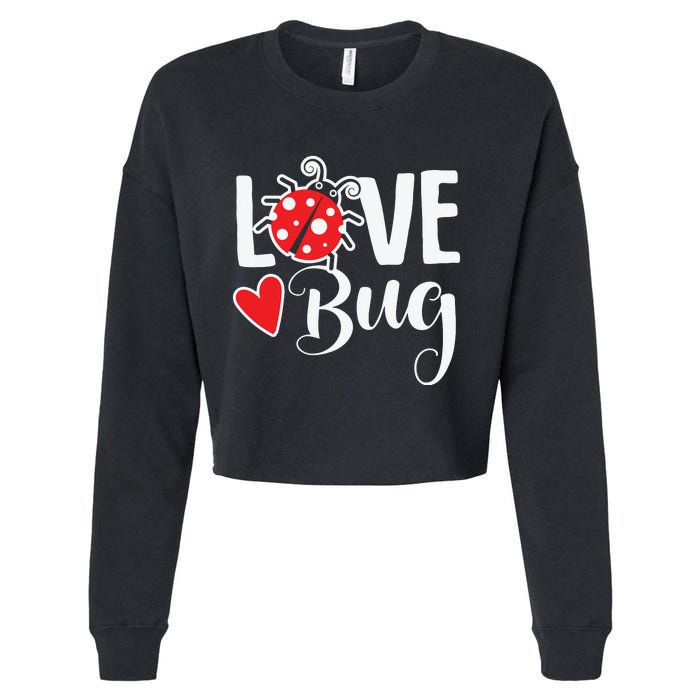 Ladybug Funny Love Bug Cropped Pullover Crew