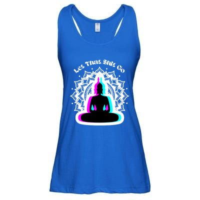 Lotus Flower Let That Shi!t Go Buddha Gift Ladies Essential Flowy Tank