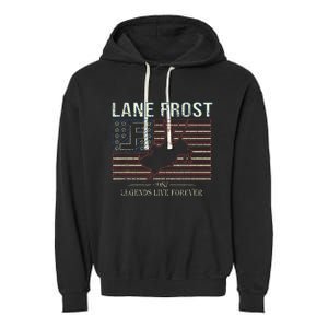 Lane Frost Legends Live Together Rodeo Lover Garment-Dyed Fleece Hoodie