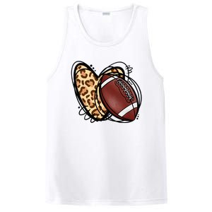 Leopard Football Love Heart Football Lover Football Season PosiCharge Competitor Tank