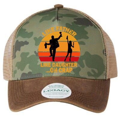 Like Father Like Daughter Oh Crap Fathers Days Legacy Tie Dye Trucker Hat