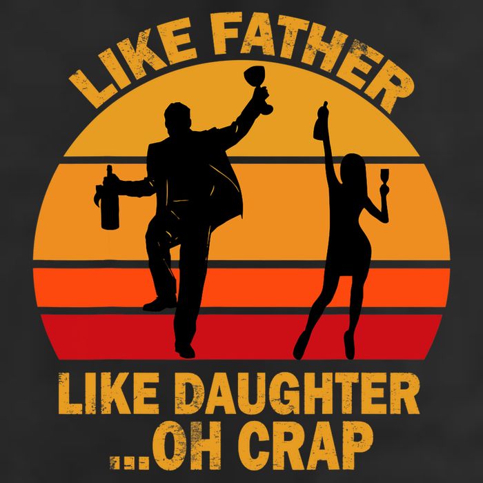 Like Father Like Daughter Oh Crap Fathers Days 7 Panel Mesh Trucker Snapback Hat