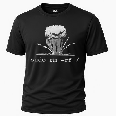 Linux Funny Linux Gift Command Sudo RM RF Cooling Performance Crew T-Shirt