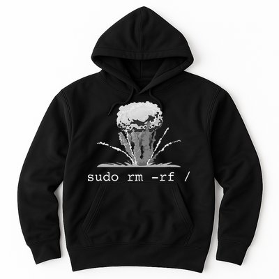 Linux Funny Linux Gift Command Sudo RM RF Hoodie