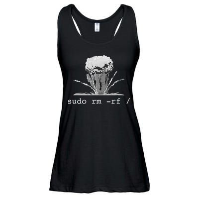 Linux Funny Linux Gift Command Sudo RM RF Ladies Essential Flowy Tank