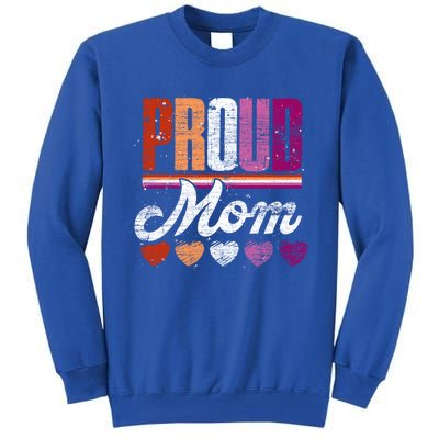 Lesbian Flag Lgbtq Pride Month Proud Mom Queer Equality Lgbt Gift Tall Sweatshirt