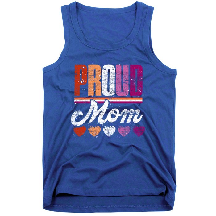 Lesbian Flag Lgbtq Pride Month Proud Mom Queer Equality Lgbt Gift Tank Top