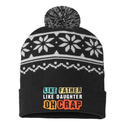 Like Father Like Daughter Oh Crap USA-Made Snowflake Beanie