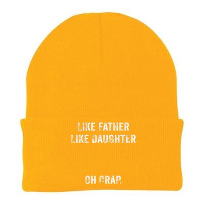 Like Father Like Daughter Oh Crap Fathers Day Vintage Knit Cap Winter Beanie