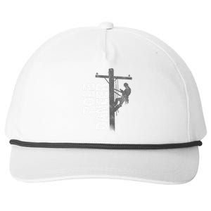 Lineman Funny Lineman Pole Dancer Snapback Five-Panel Rope Hat