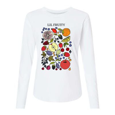 Lil Fruity LGBTQ Fruits Subtle Lesbian LGBTQ Pride Month Womens Cotton Relaxed Long Sleeve T-Shirt