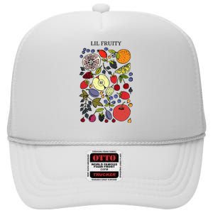 Lil Fruity LGBTQ Fruits Subtle Lesbian LGBTQ Pride Month High Crown Mesh Back Trucker Hat