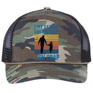 Like Father Like Daughter Oh Crap Funny Gift Retro Rope Trucker Hat Cap