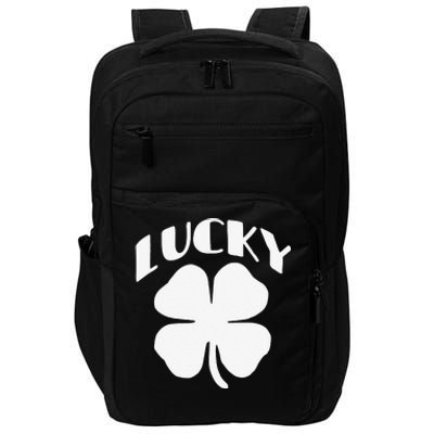 LUCKY Four Leaf Clover Saint Patrick's Day Special Edition Impact Tech Backpack