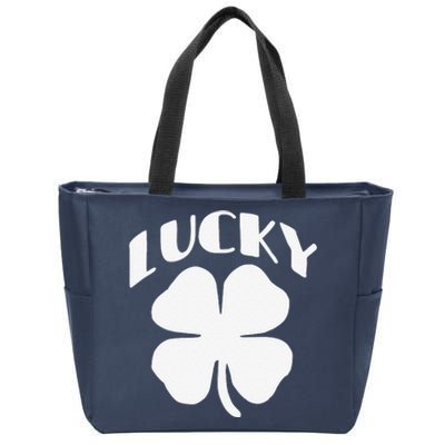 LUCKY Four Leaf Clover Saint Patrick's Day Special Edition Zip Tote Bag