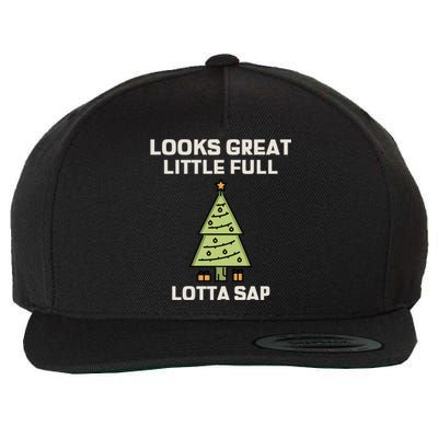 Little Full Lotta Sap Gift Christmas Vacation Funny Xmas Funny Gift Wool Snapback Cap