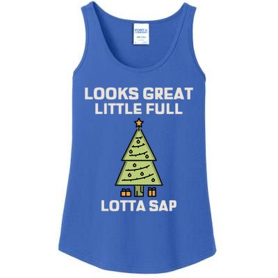 Little Full Lotta Sap Gift Christmas Vacation Funny Xmas Funny Gift Ladies Essential Tank