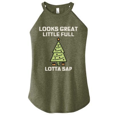 Little Full Lotta Sap Gift Christmas Vacation Funny Xmas Funny Gift Women’s Perfect Tri Rocker Tank