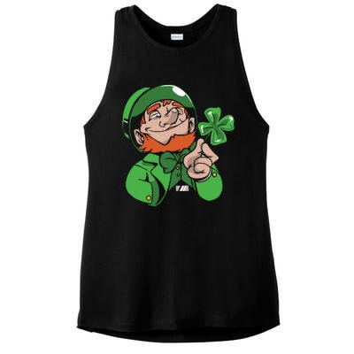 Leprechaun Four Leaf Ladies PosiCharge Tri-Blend Wicking Tank