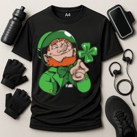 Leprechaun Four Leaf Cooling Performance Crew T-Shirt