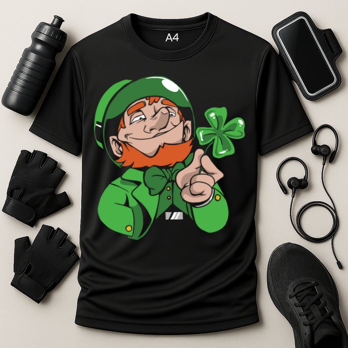 Leprechaun Four Leaf Cooling Performance Crew T-Shirt