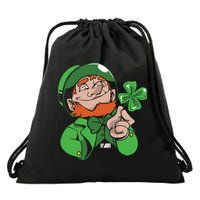 Leprechaun Four Leaf Drawstring Bag