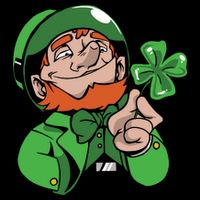 Leprechaun Four Leaf Drawstring Bag