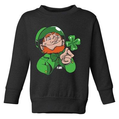 Leprechaun Four Leaf Toddler Sweatshirt