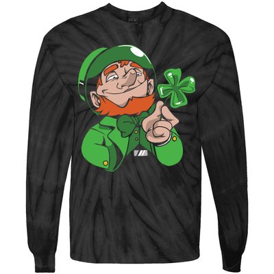 Leprechaun Four Leaf Tie-Dye Long Sleeve Shirt