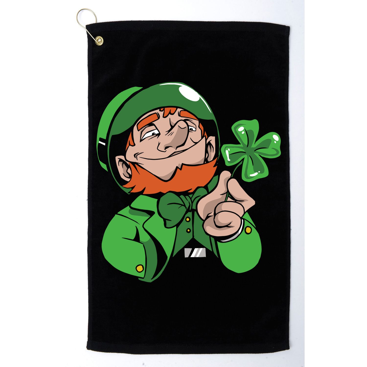 Leprechaun Four Leaf Golf Towel