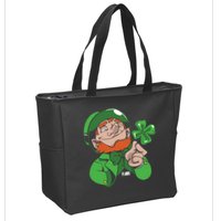 Leprechaun Four Leaf Zip Tote Bag