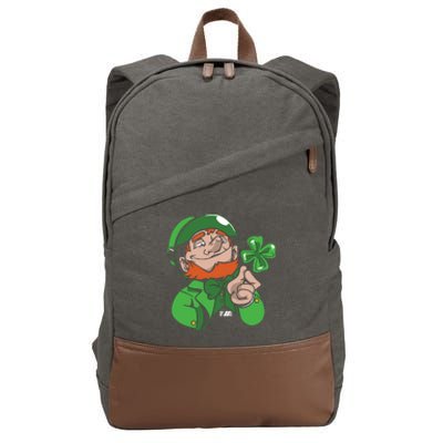 Leprechaun Four Leaf Cotton Canvas Backpack