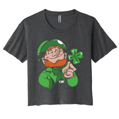 Leprechaun Four Leaf Women's Crop Top Tee