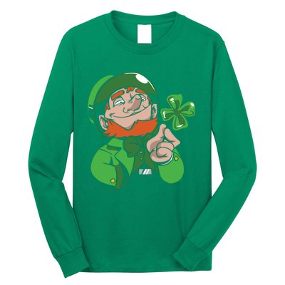 Leprechaun Four Leaf Long Sleeve Shirt