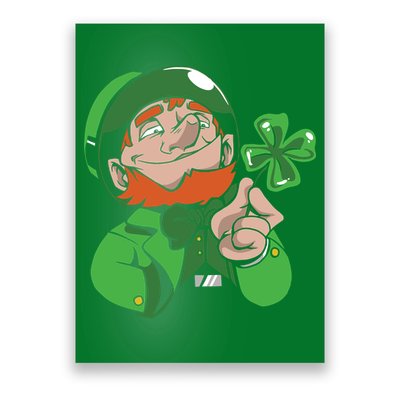 Leprechaun Four Leaf Poster