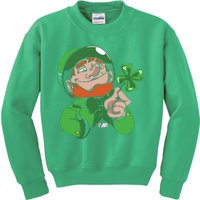 Leprechaun Four Leaf Kids Sweatshirt