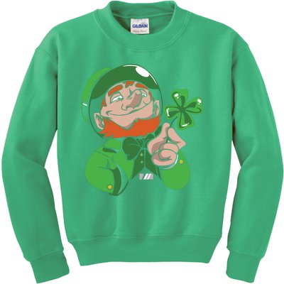 Leprechaun Four Leaf Kids Sweatshirt