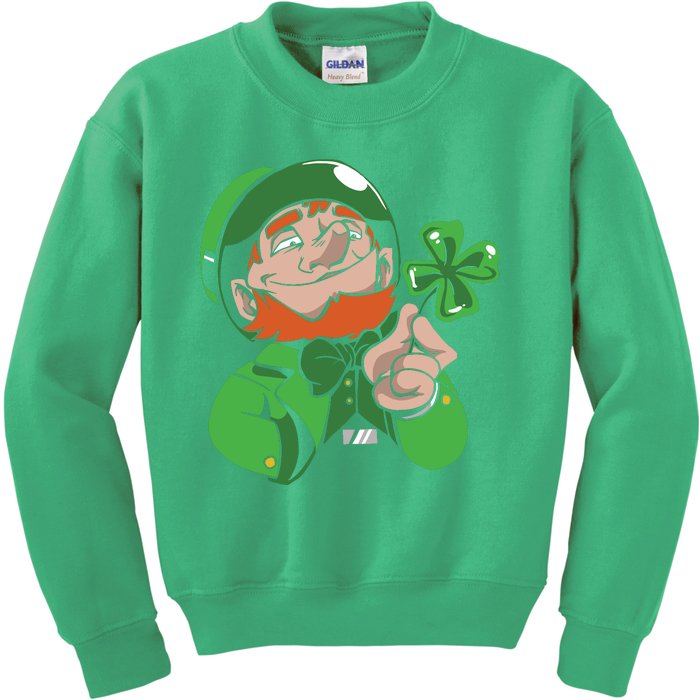 Leprechaun Four Leaf Kids Sweatshirt