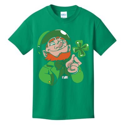 Leprechaun Four Leaf Kids T-Shirt