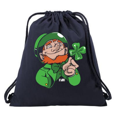 Leprechaun Four Leaf Drawstring Bag