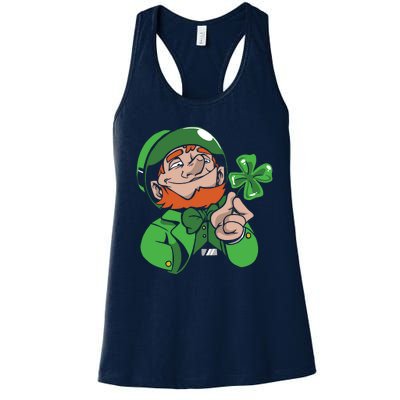 Leprechaun Four Leaf Women's Racerback Tank