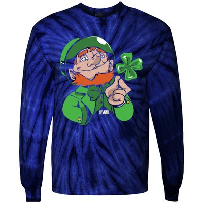 Leprechaun Four Leaf Tie-Dye Long Sleeve Shirt